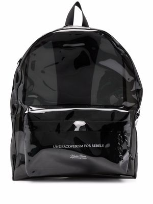 UNDERCOVER slogan-print backpack - Black