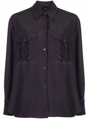 ASPESI two-pocket silk shirt - Grey