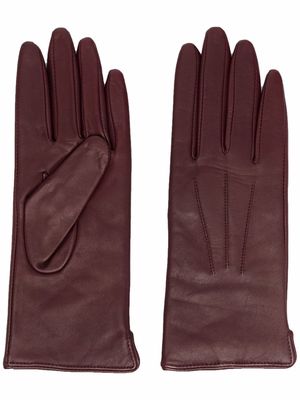 Aspinal Of London tonal stitching gloves - Red