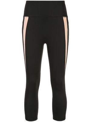 Kiki de Montparnasse mesh-panel cropped compression leggings - Black