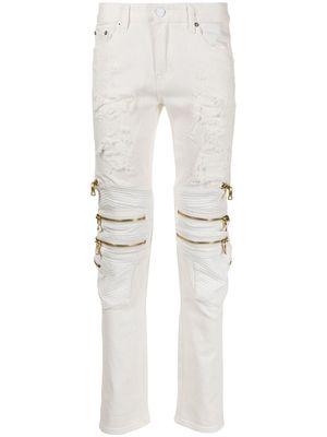 God's Masterful Children Yorke Biker jeans - White