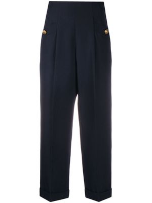 SANDRO Sieny high waisted trousers - Blue
