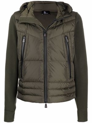 Moncler Grenoble logo-patch hooded jacket - Green