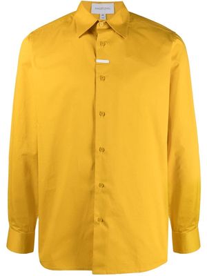 Xander Zhou plaque-detail shirt - Yellow