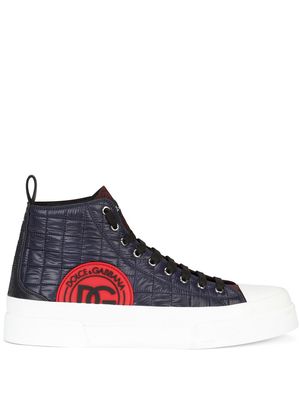 Dolce & Gabbana quilted high-top sneakers - Blue