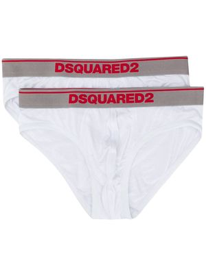 Dsquared2 logo waist briefs two-pack - White