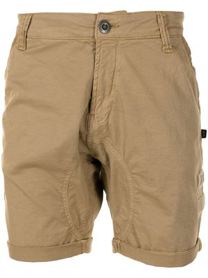 Alpha Industries logo-embroidered chino shorts - Brown