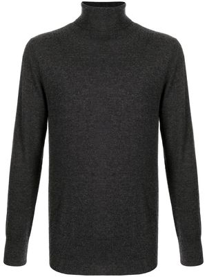 N.Peal fine knit roll neck jumper - Grey