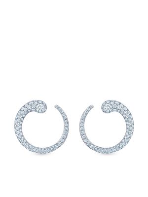 KWIAT 18kt white gold diamond Eclipse earrings - Silver