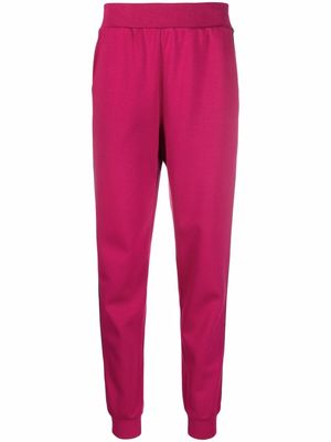 Karl Lagerfeld logo-trim jersey trackpants - Pink