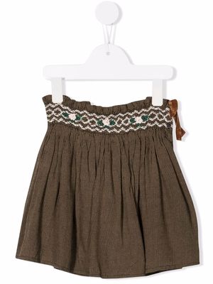 Emile Et Ida gingham-check cotton miniskirt - Green