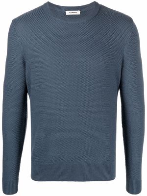 SANDRO brioche-stitch wool-blend jumper - Blue