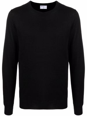 Fedeli fine-knit ribbed-trim jumper - Black