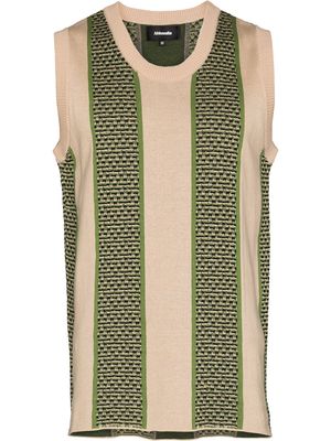 Ahluwalia striped knitted vest - Neutrals