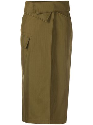Kenzo wrap waist skirt - Green