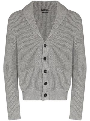 TOM FORD shawl-lapel cashmere-blend cardigan - Grey