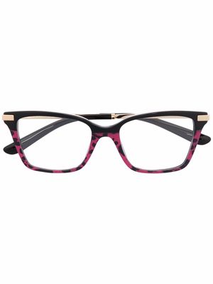 Dolce & Gabbana Eyewear contrast cat-eye glasses - Black