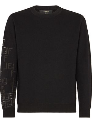 Fendi FF motif knitted jumper - Black