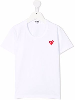 Comme Des Garçons Play Kids heart-print short-sleeved T-shirt - White