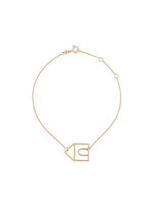 Aliita 9kt gold house charm bracelet - J1000 YELLOW GOLD