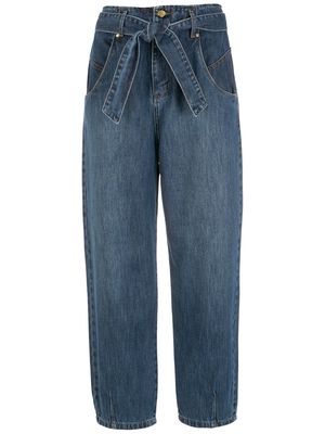 Amapô paperbag straight leg jeans - Blue