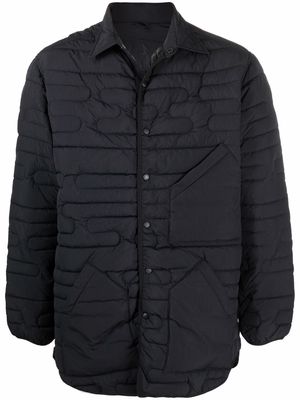 Y-3 press-stud quilted shirt jacket - Black