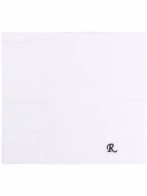 Raf Simons embroidered-logo scarf - White