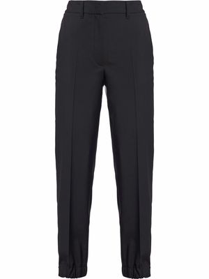Prada cropped high-waisted trousers - Black