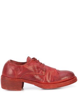 Guidi lace-up heeled shoes - Red