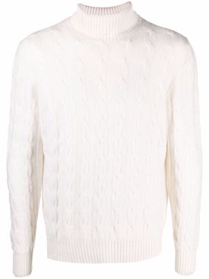 Eleventy roll-neck cashmere jumper - White