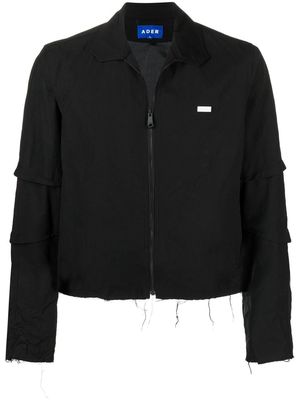 Ader Error logo-patch zip-up jacket - Black