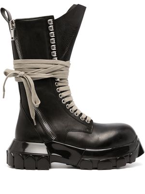 Rick Owens DRKSHDW chunky lace-up leather boots - Black