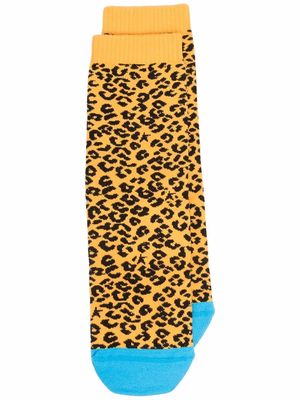 Golden Goose leopard-print socks - Yellow
