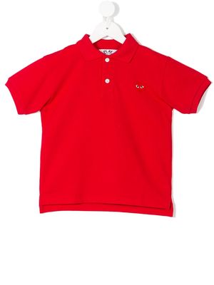 Comme Des Garçons Play Kids heart polo shirt - Red