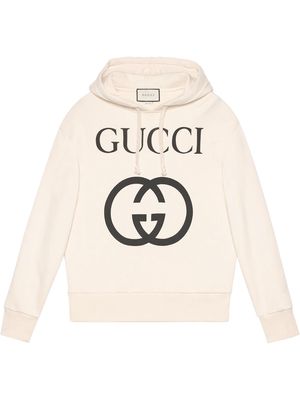 Gucci Interlocking G logo hoodie - White