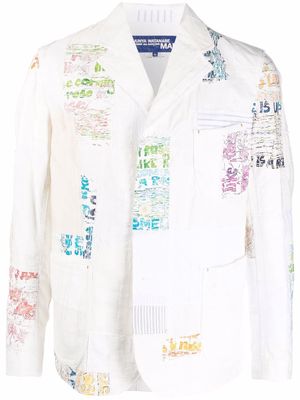 Junya Watanabe MAN patchwork-detail blazer - White