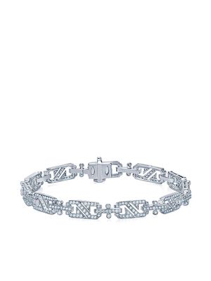 KWIAT 18kt white gold diamond Splendor rectangular link bracelet - Silver