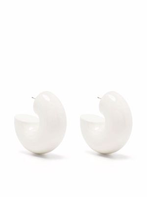 Uncommon Matters Beam chunky hoop earrings - White