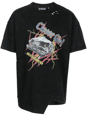 Mostly Heard Rarely Seen graphic-print distressed T-shirt - Black