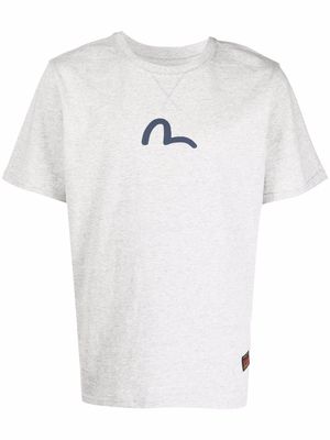 Evisu logo-print round neck T-shirt - Grey