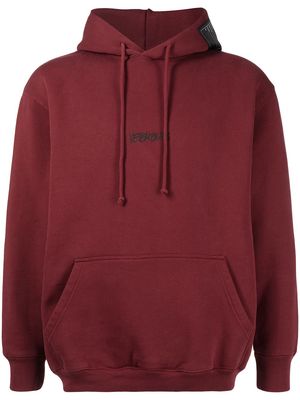 VETEMENTS logo-print long-sleeve hoodie - Red