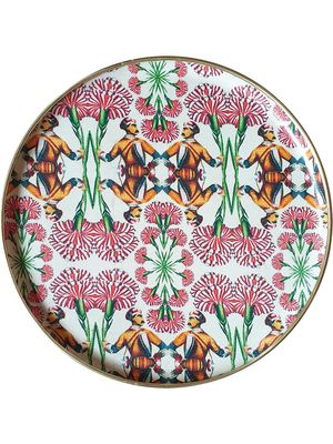Les-Ottomans Patch NYC circular tray - White