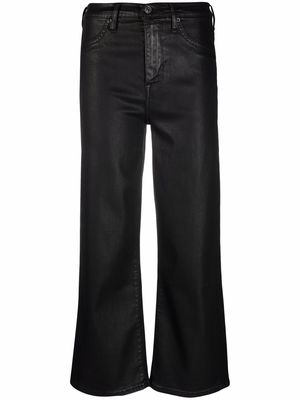 7 For All Mankind cropped flared trousers - Black