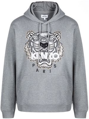 Kenzo Tiger embroidered relaxed hoodie - Grey