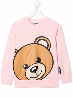 Moschino Kids Toy Bear print sweatshirt - Pink