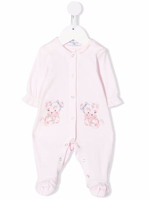 Monnalisa teddy bear-print long-sleeve cotton pyjamas - Pink