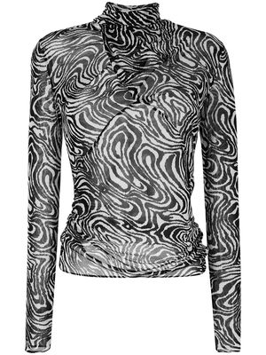 TOM FORD abstract-print blouse - Black