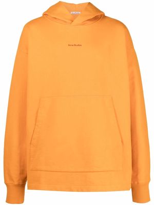 Acne Studios logo-print oversized hoodie - Orange