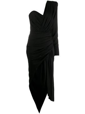 Alexandre Vauthier asymmetric draped dress - Black