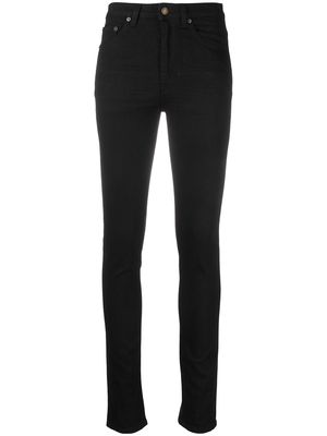 Saint Laurent high-rise skinny jeans - Black